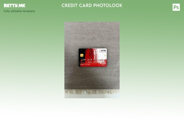 модерен стил Либија Асарај (ATIB) банка виза класичен шаблон за фотографски изгл